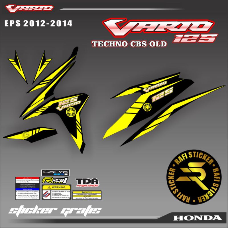 STRIPING VARIASI HONDA VARIO TECHNO CBS OLD 125 2012 2013 2014