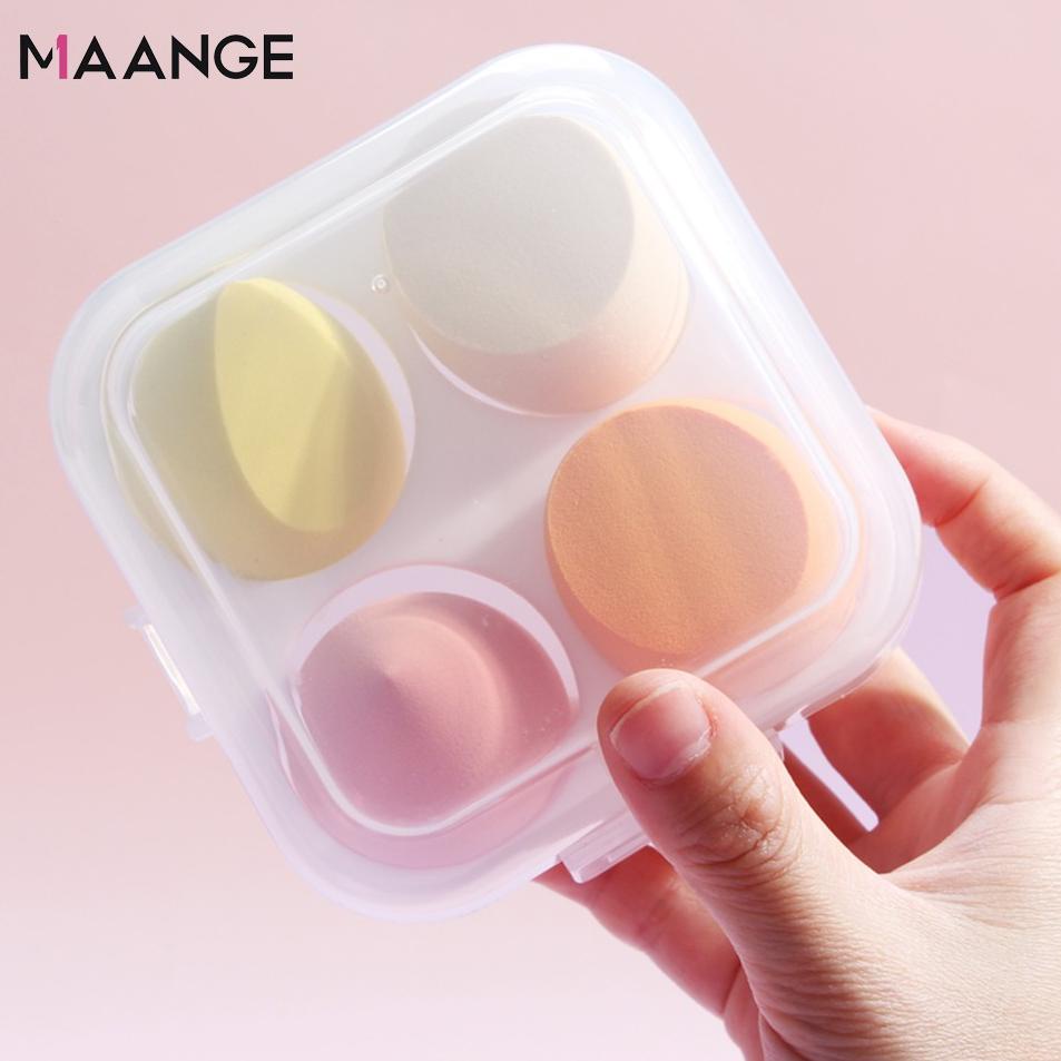 MAANGE 4Pcs/Box Spons Make up Beauty Sponges Blender Use for Dry and Wet 5922 A0G1