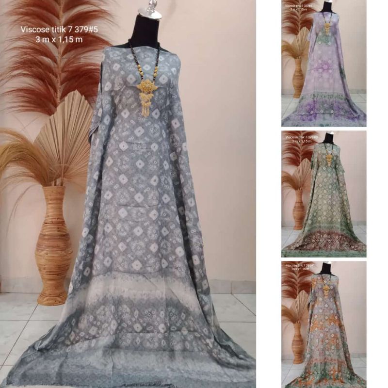 KAIN JUMPUTAN KHAS PALEMBANG TITIK TUJUH 7 VISCOSE ABU LILAC 3 METER HANDMADE BAHAN BAJU GAMIS KAFTA
