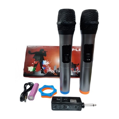 Microphone Profesional Wireless Mic Double FLECO M-12 / M-13 MIKROFON BLUETOOTH ORIGINAL FLECO / JINLONG JL-008