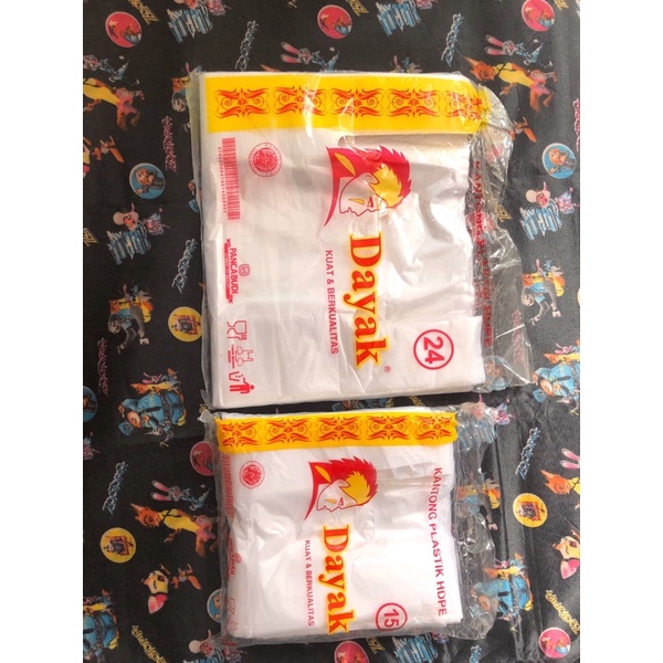 kantong plastik kresek bening merk dayak