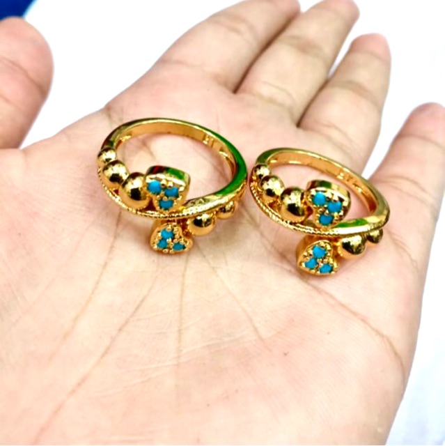 Cincin wanita cincin love kanan kiri cincin permata cincin replika emas