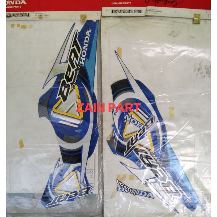 stiker/Polet/striping beat karbu warna biru original