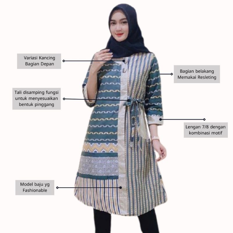 BISA COD M L XL XXL Jumbo //Batik Wanita Jaya Batik // Baju batik wanita// TUNIK