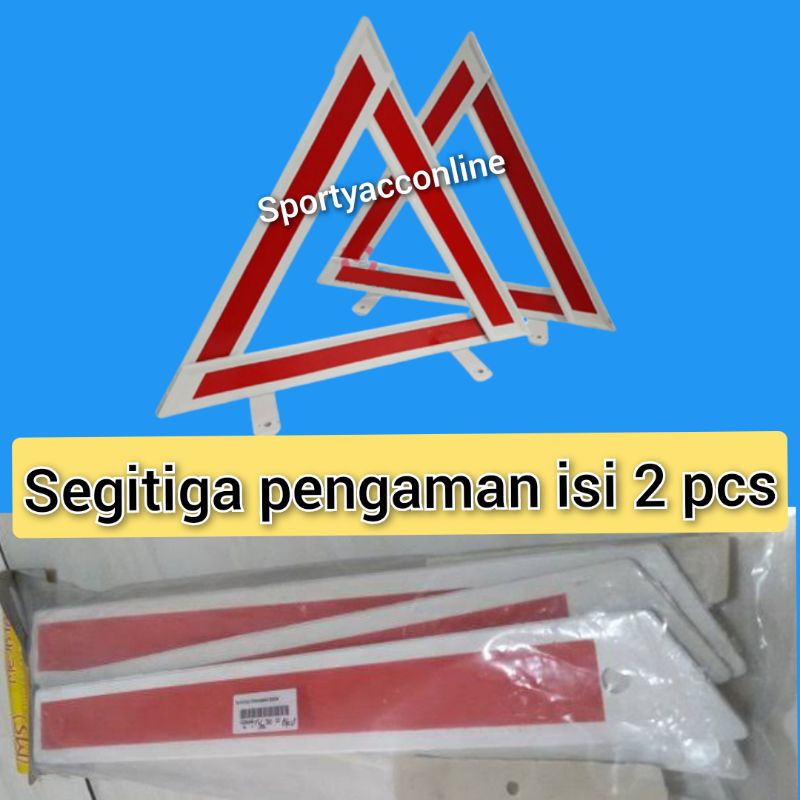 segitiga pengaman mobil isi 2pcs plastik