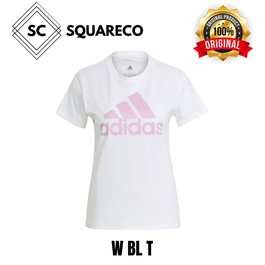 KAOS WANITA CASUAL ADIDAS ORIGINAL W BL T PUTIH WOMEN ORI GL0730