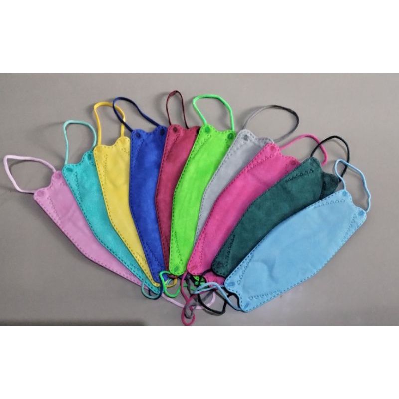 KF94 warna / MASKER KF94 WARNA/KF 94 MIX WARNA/Masker KF94 Warna Warni  ISI 10 PCS PERBOX / farashop