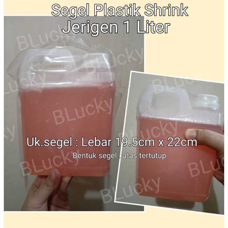 Ada Stok 50pcs Segel Plastik Shrink Jerigen 1 Liter - Jerigen Pendek - Jerige