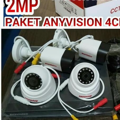 PAKET CCTV ANYVISION 2.0MP 1080p 4channel