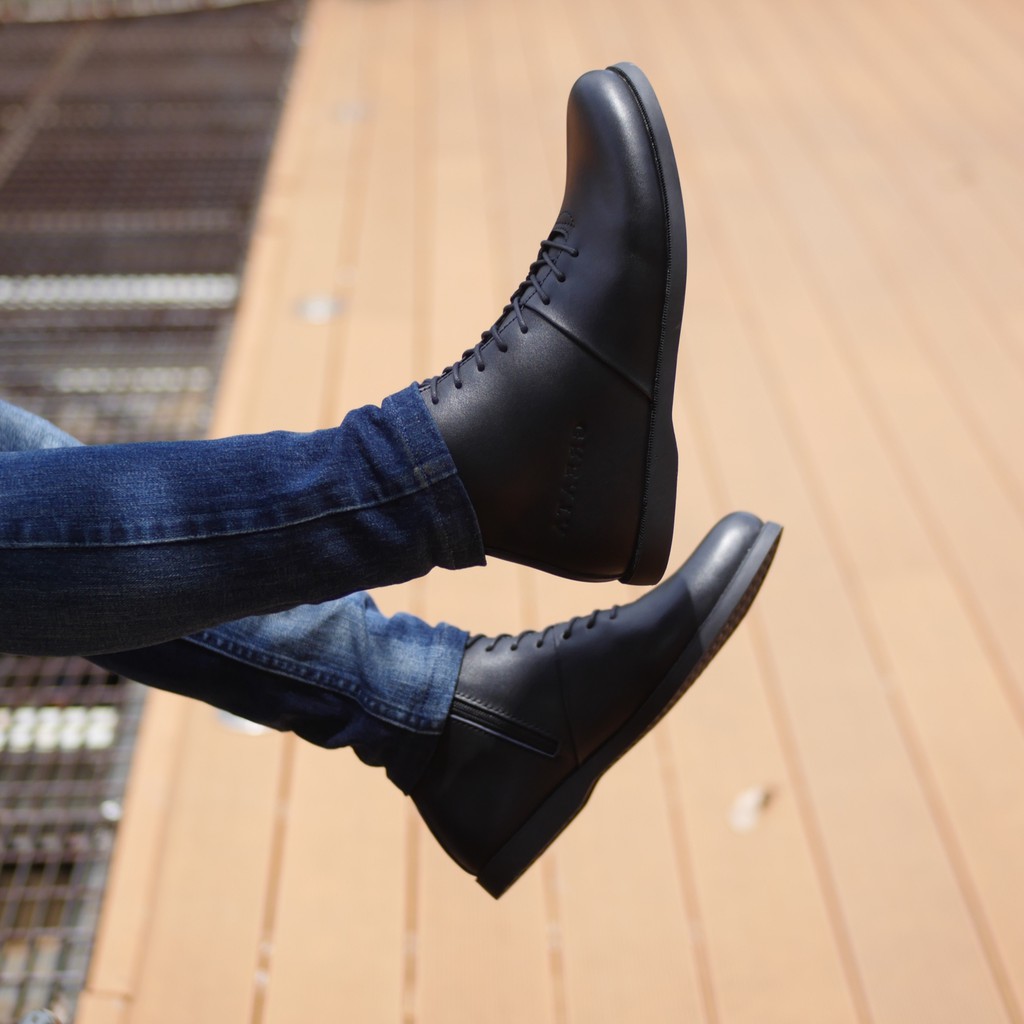 SVERKER BLACK (KULIT ASLI) |ManNeedMe x Greata| Sepatu Boots Pria ORIGINAL