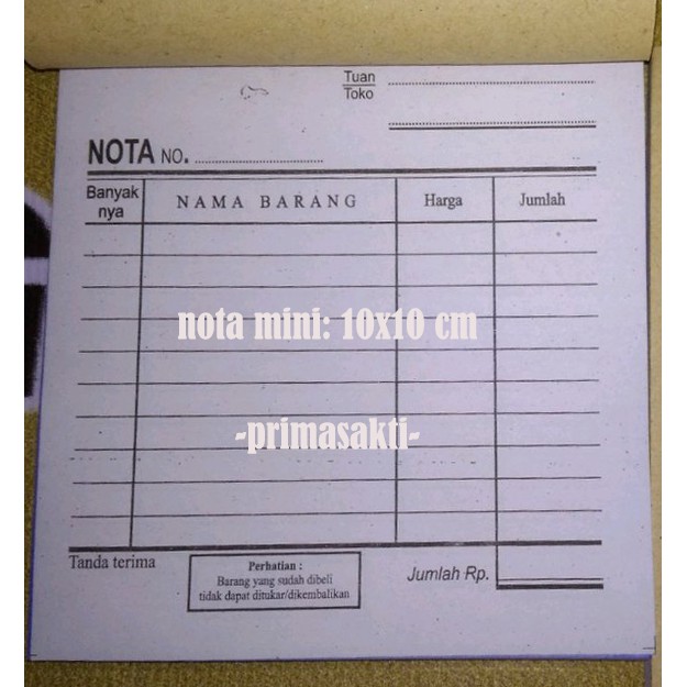 

30 BUKU / Nota mini NCR Rangkap 2 NCR Kuda