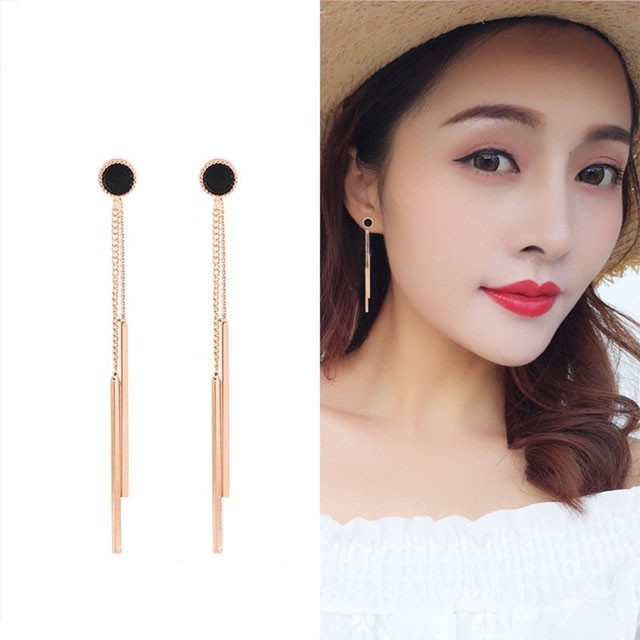 Anting Panjang Korea / Anting Wanita Rantai Panjang / Anting Murah Korea Fashion Style / DF / AT001