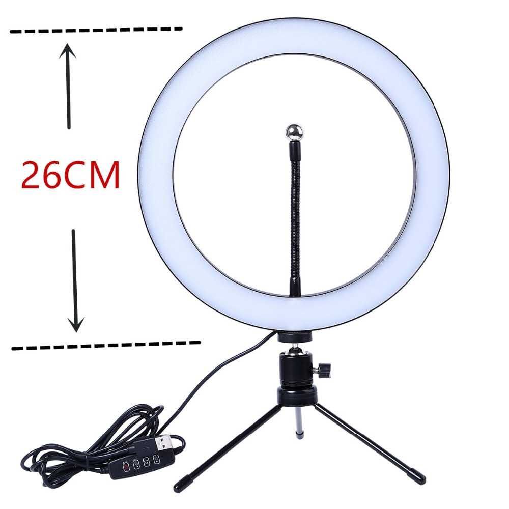 Halo Ring Light LED Lampu Holo Ring Light Led 120 LED 10 Inch Stand Holder+Mini Tripod RL