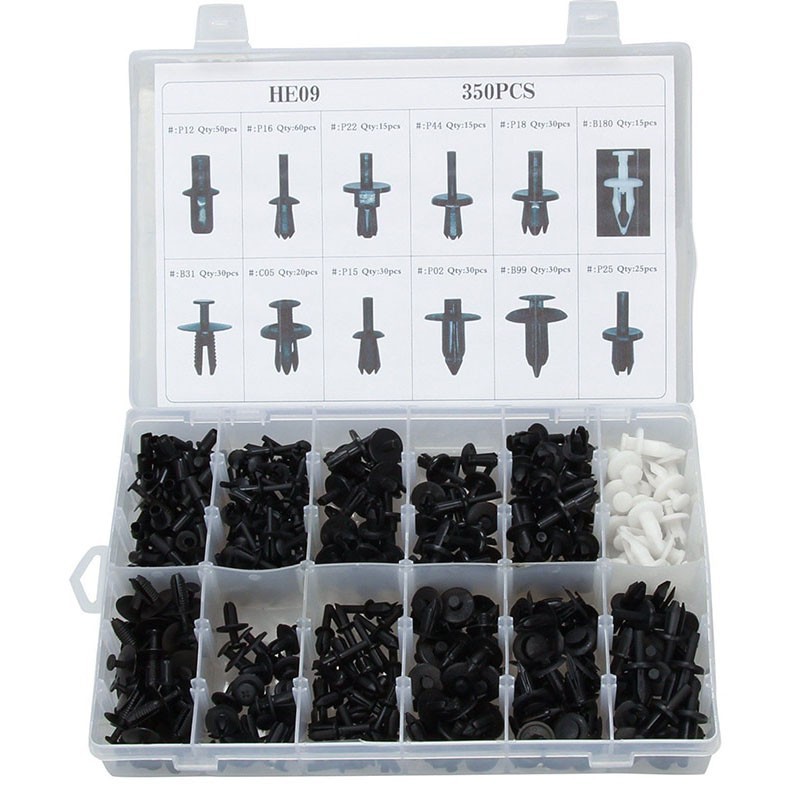 SUGERYY Baut Rivet Mobil Universal Car Push Pin Fasteners Clip 350 Pcs