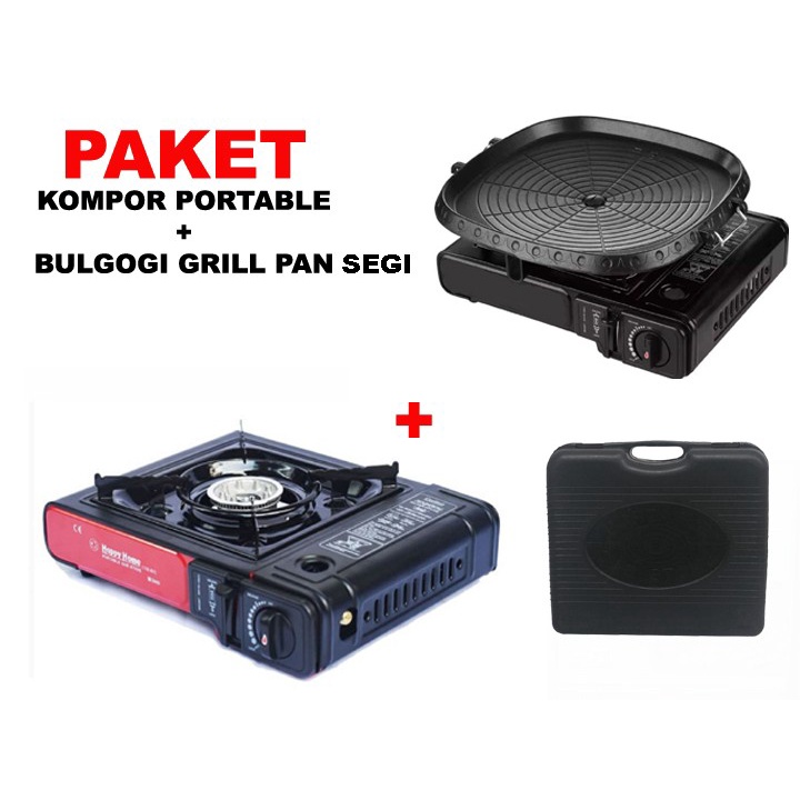 Happy Home Paket Kompor Portable bbq bulgogi grill pan segi 32 cm