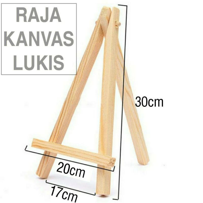 

Wooden Easel Tripod Stand Kayu Kanvas Lukis 30cm