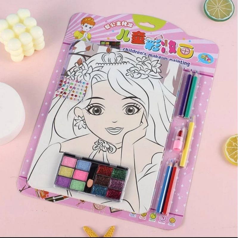 Makeup Coloring Book Painting Buku Gambar Makeup 87