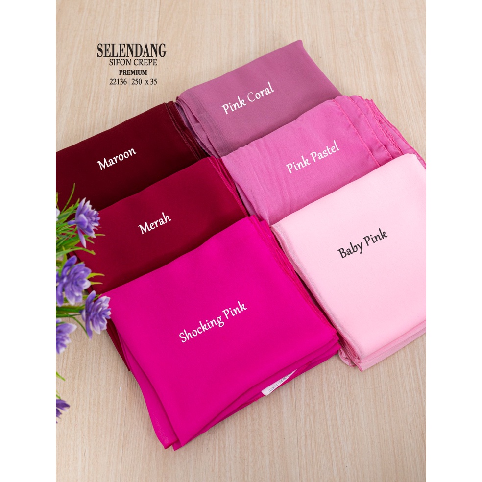 Selendang Sifon Crepe | Baca Deskripsi-1
