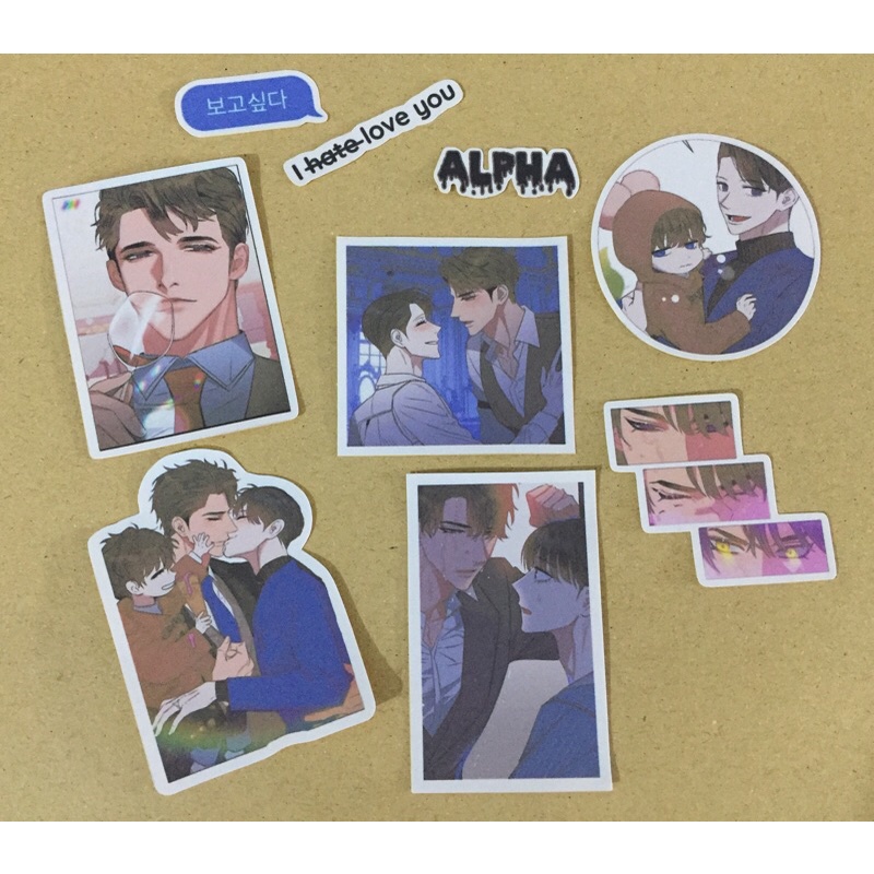 STIKER MANHWA BL YAOI KISS ME LIAR