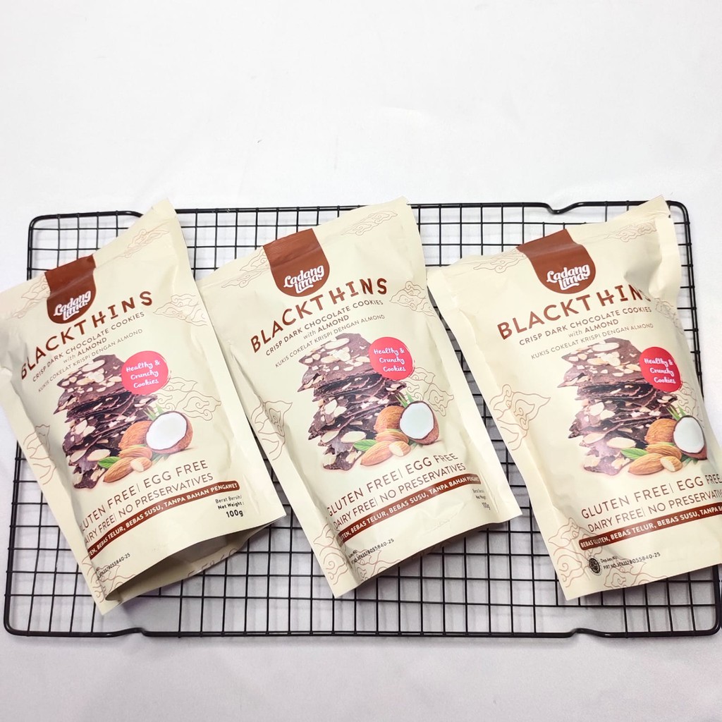 

Blackthins brownies kering gluten free | Snack sehat blackthins ladang lima