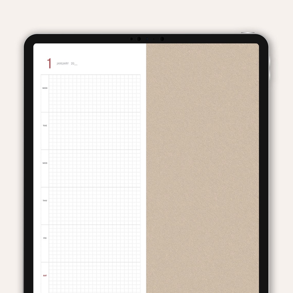 Digital Journal &amp; Planner - Hobonichi LookALike Weekly Portrait for Goodnotes, Notability, Xodo