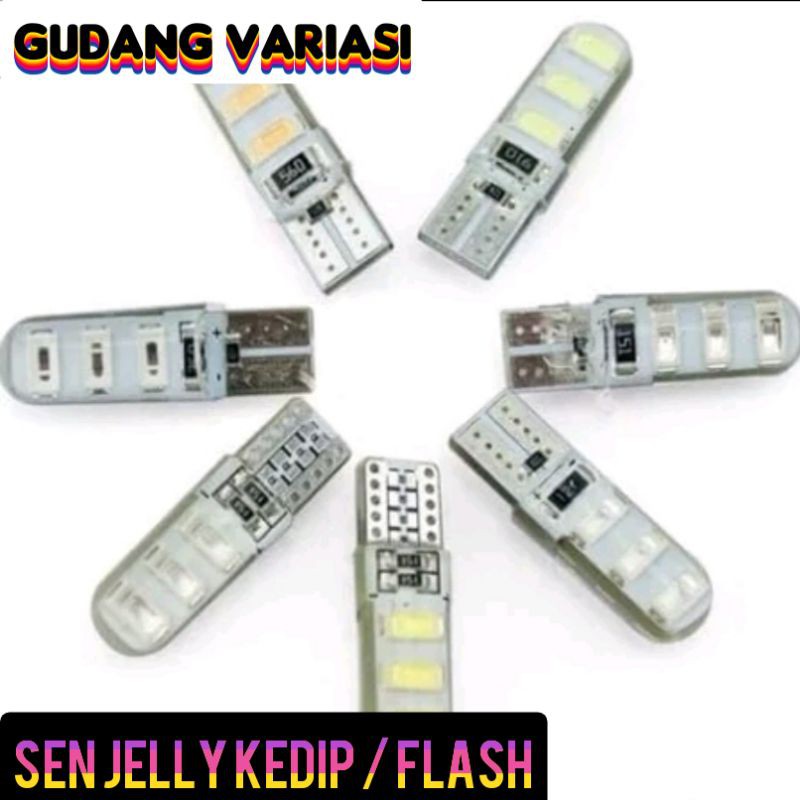 lampu sen jelly flash kedip 1 pcs