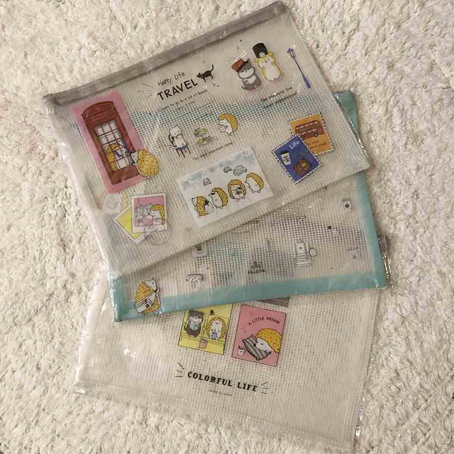 Stationery /Traval Zip Bag tas -1 pcs
