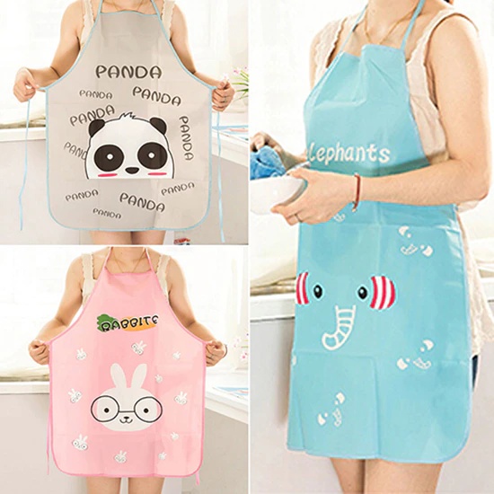 OVERFLOWS.ID Celemek Dapur Motif Kartun Anti Air Apron Kitchen Clemek waterproof