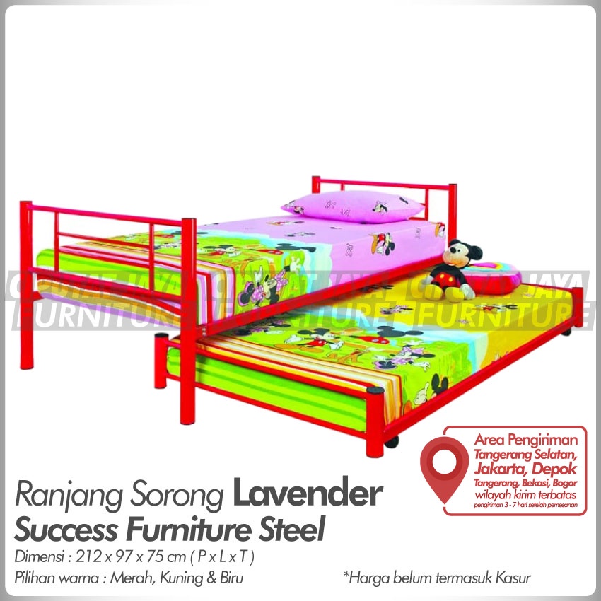 Ranjang Besi Success Lavender - Ranjang Sorong Lavender