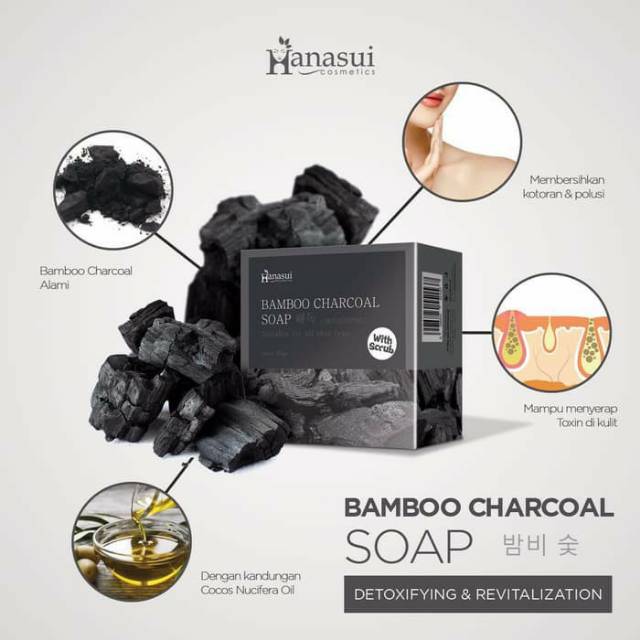 Hanasui Bamboo Charcoal Scrub Soap