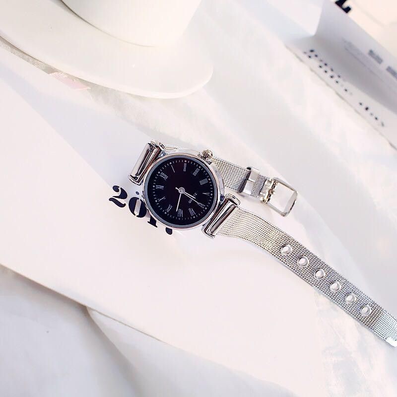 JAM TANGAN WANITA RANTAI PASIR KOREA VINTAGE STAINLESS STEEL