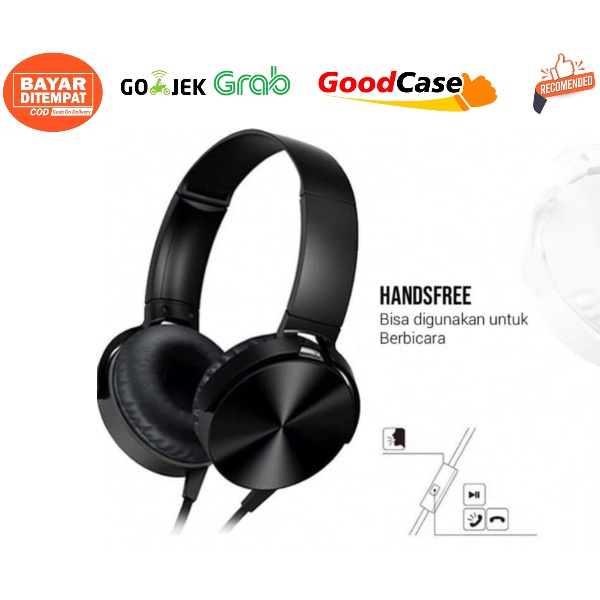 GoodCase - HEADPHONE HEADSET BANDO XB-450 SUPER EXTRA BASS - HANDSFREE -XB450 JACK AUDIO 3.5MM