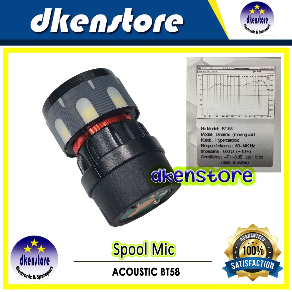 Spool Mic Acoustic BT58 Vocal Original beta 58