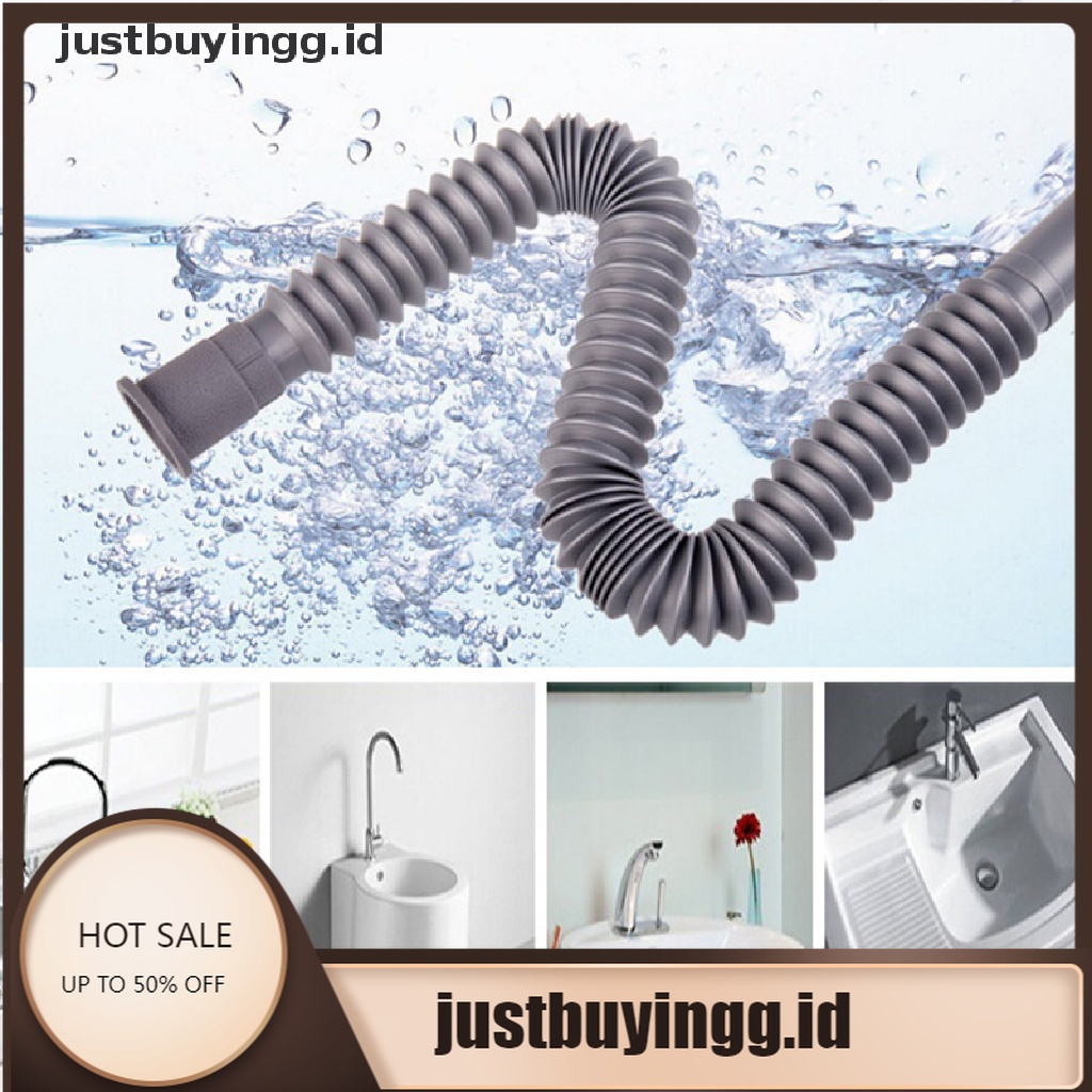 [justbuyingg.id] Flexible Water Pipe Wash Basin Drainage Pipes Lengthen Deodorant Prolong Water Pipes Plumbing Hoses ID