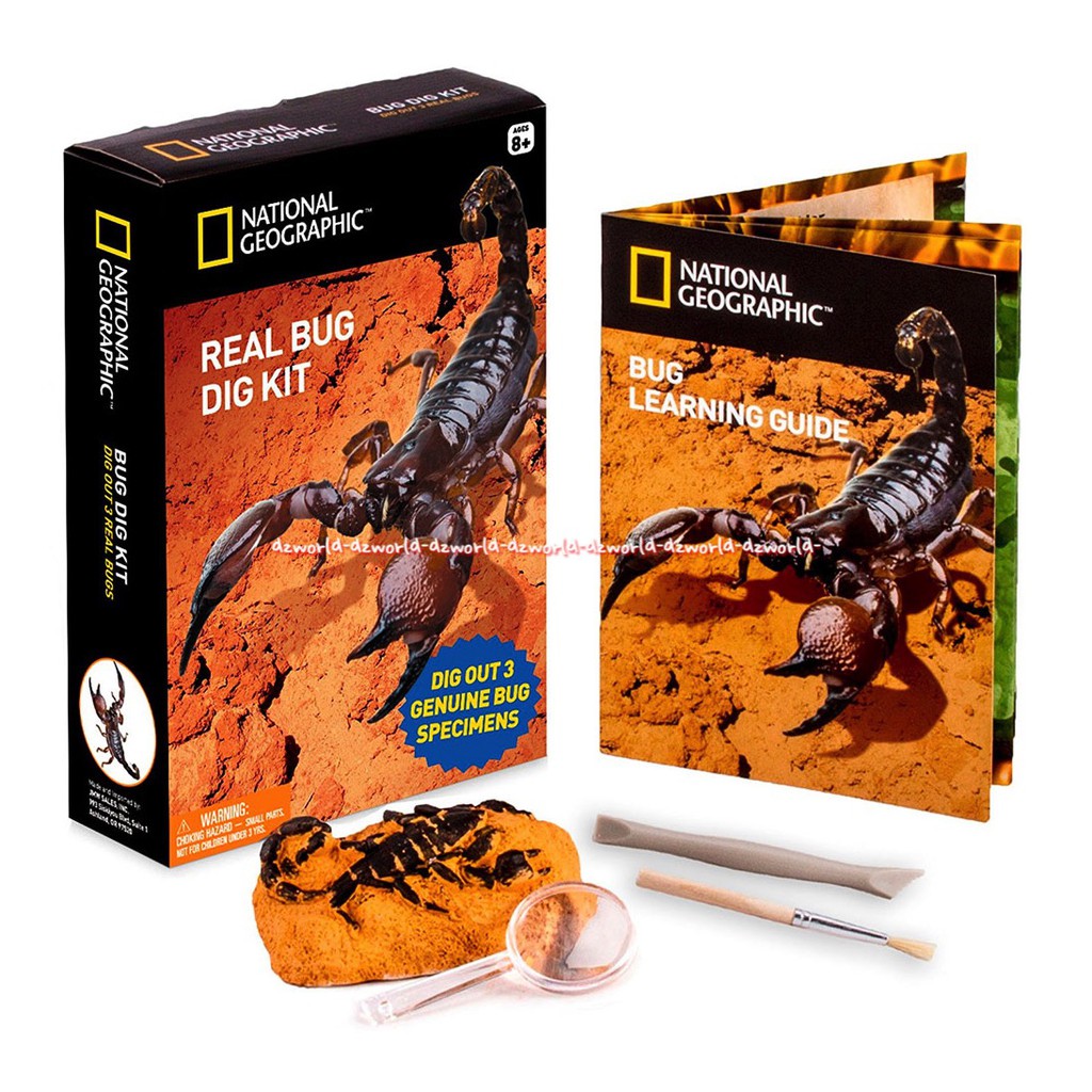 National Geographic Real Bug Dig Kit Science Kit Mainan Edukasi