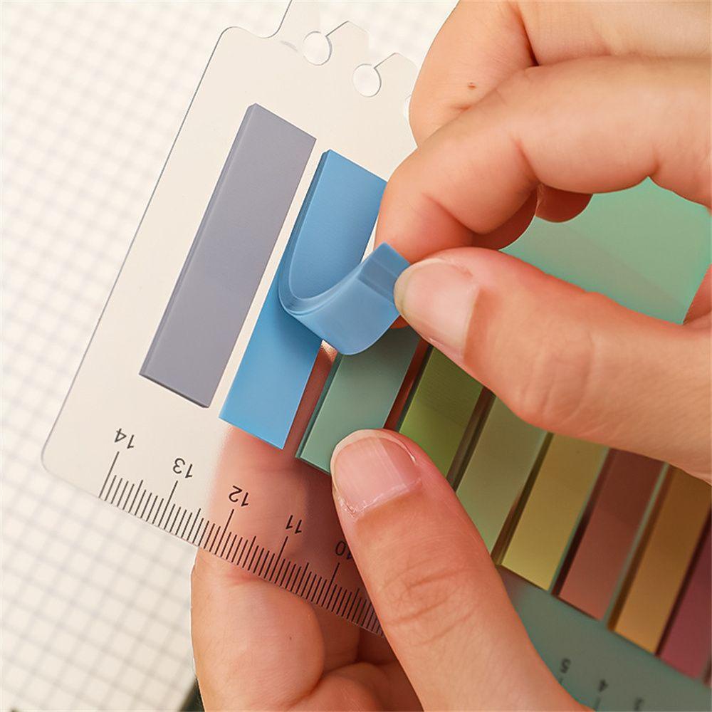 [Elegan] Colorful Sticky Notes Morandi Color N Times Marker Kertas Kantor Perlengkapan Sekolah Bookmark Notepad Label Note