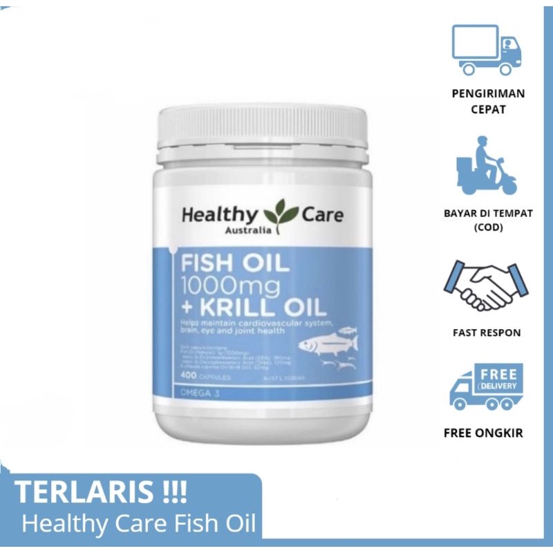 Healthy Care Fish Oil 1000Mg + Krill Oil (400)