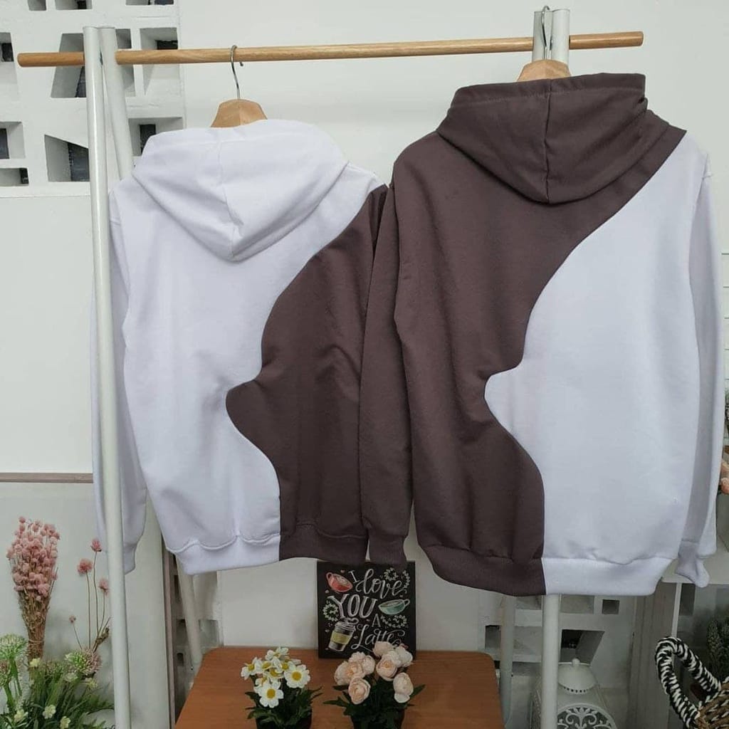 HOODIE SWEATER WANITA - PRIA | BURGUNDY BEAR COMBIE | SWEATER HOODIE TERBARU