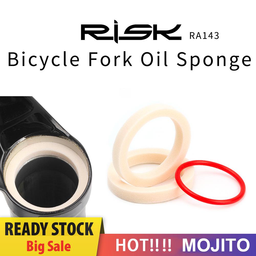 Risk 2pcs Ring Segel Busa Penyerap Minyak Anti Debu Untuk Fork Depan Sepeda Mtb