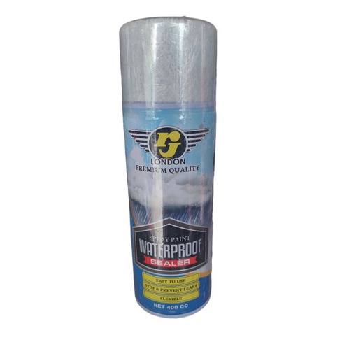 CAT SEMPROTAN SPRAY RJ PENAMBAL ANTI BOCOR  ABU ABU ( WATERPROOF AQUAPROOF SEALER ) - 400 CC