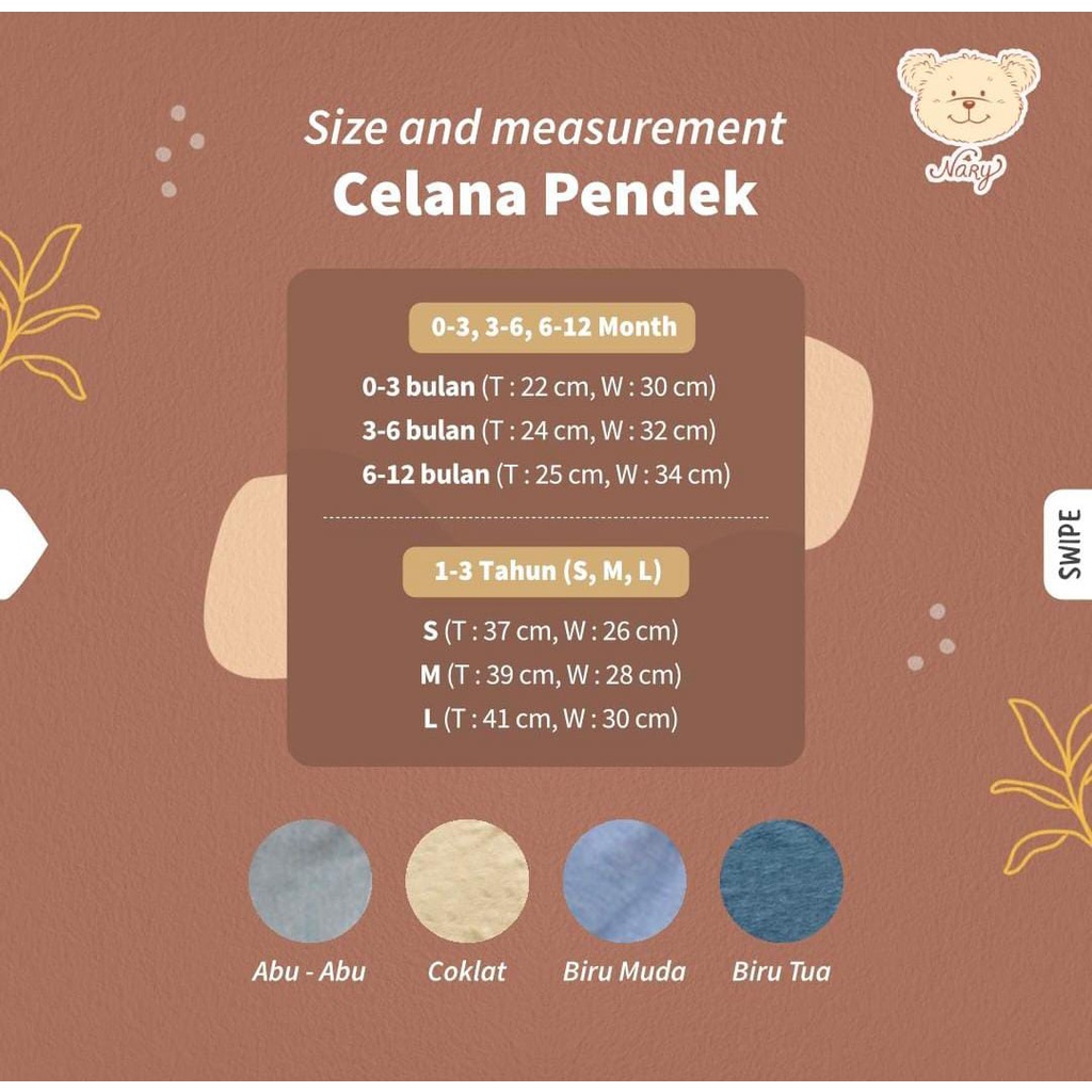 NARY CELANA SEGIEMPAT DENIM 3-6 / CELANA BAYI