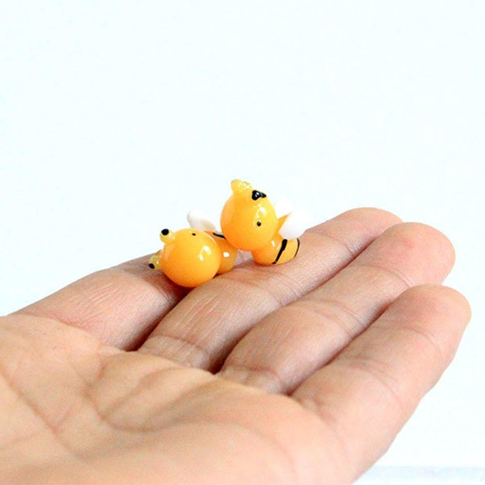 Agustina Resin Honey Bee Moss Ornaments Dekorasi Miniatur 10pcs Kerajinan Indah Peri Taman DIY