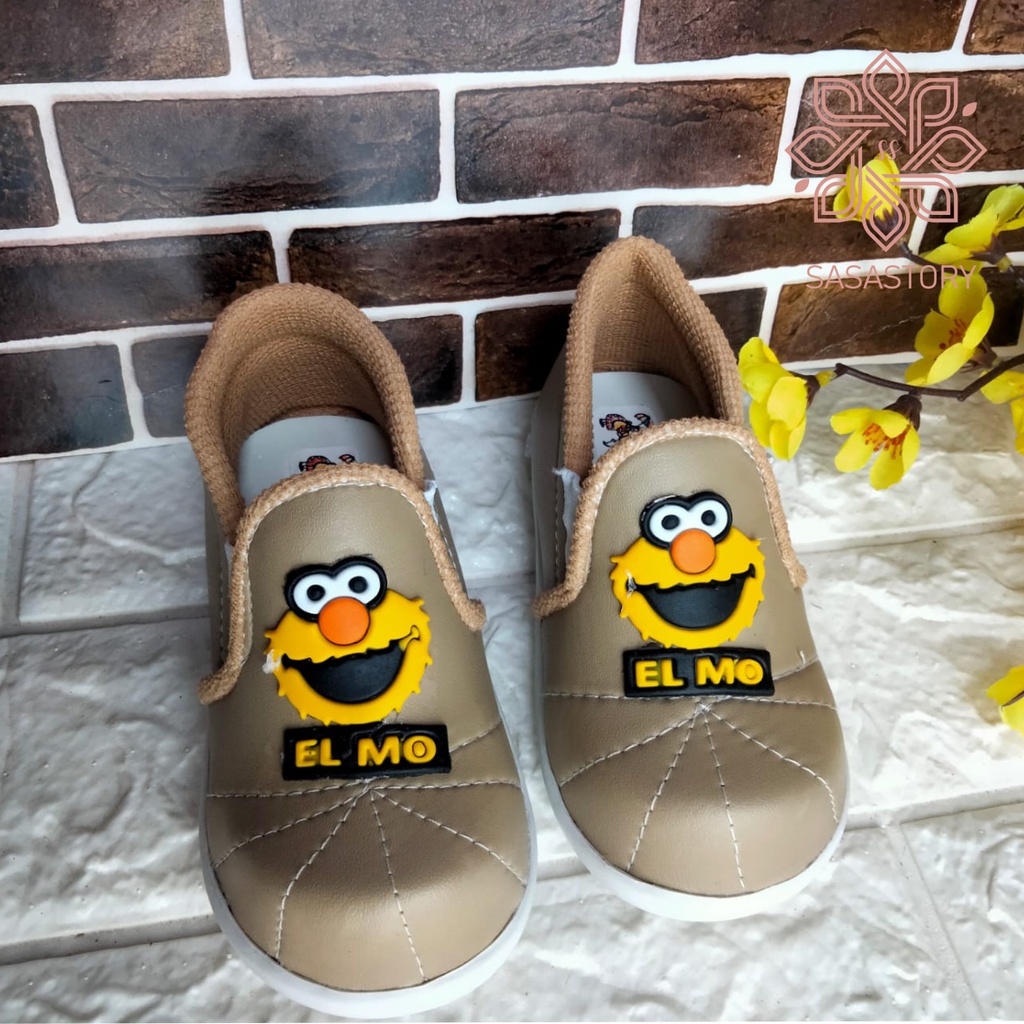 [TAMAN SEPATUKU] SEPATU ANAK SNEAKER ELMO BUNYI UNTUK USIA 1 2 TAHUN CAX43