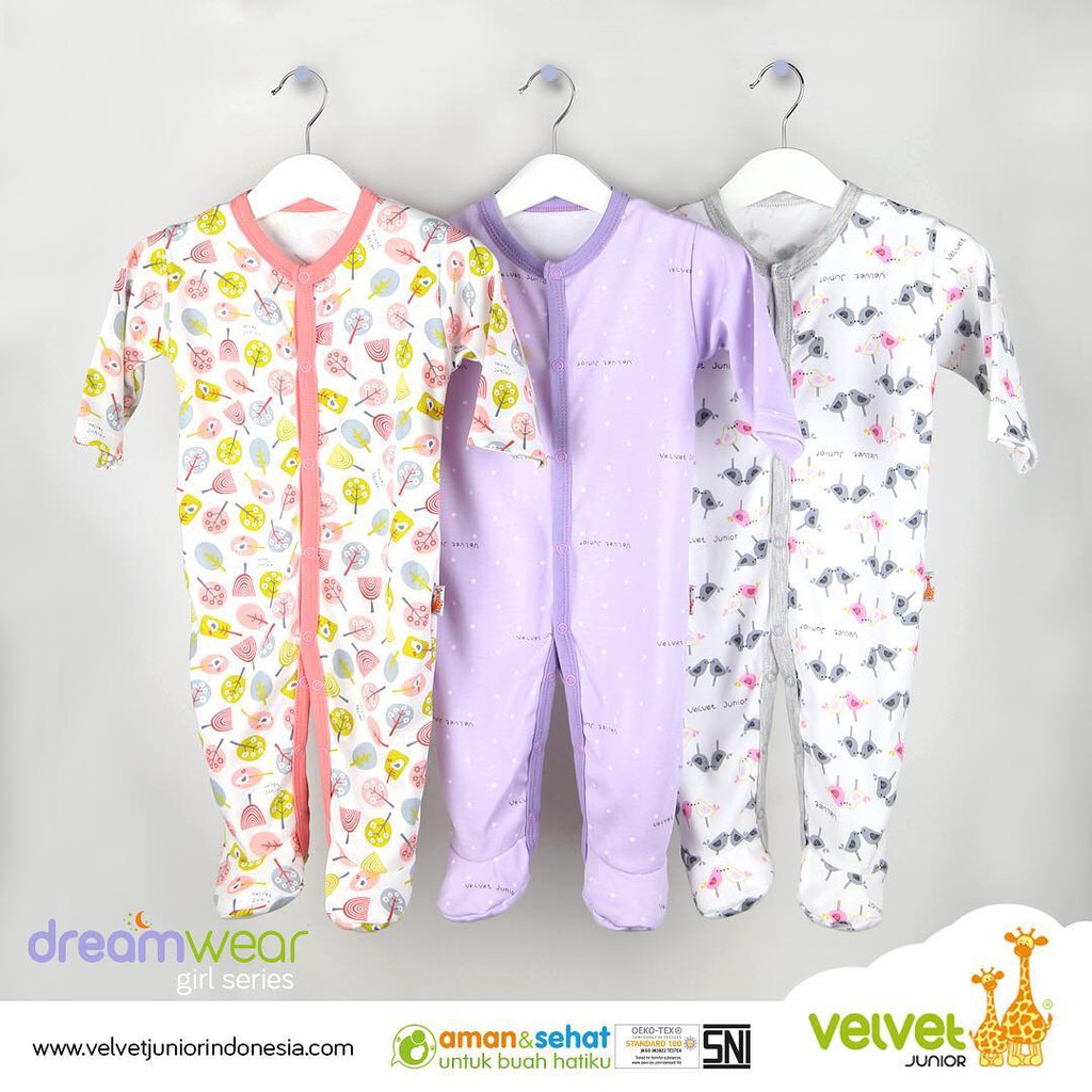 Velvet Junior Dreamwear Sleepsuit Jumper Baby Bayi 