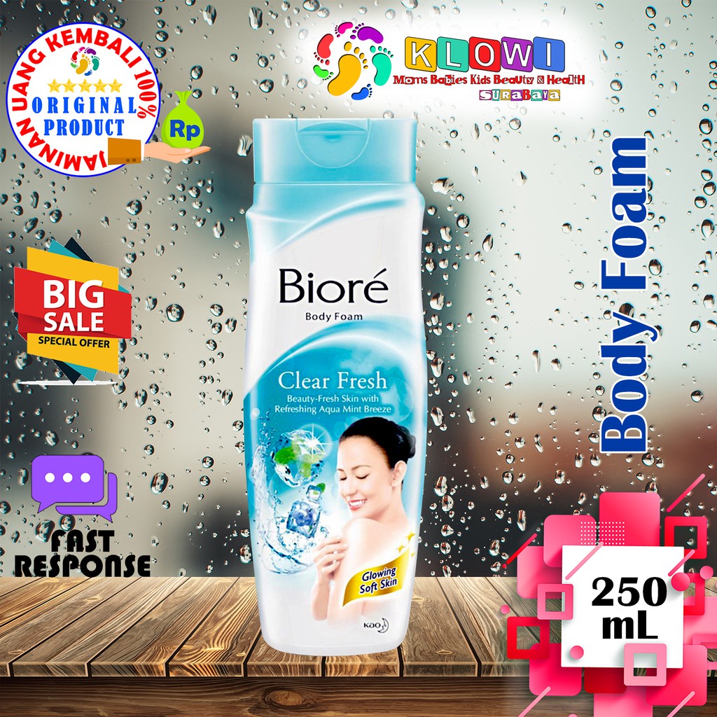 Biore Body Foam Clear Fresh 250 ml / Sabun Mandi / Sabun Cair