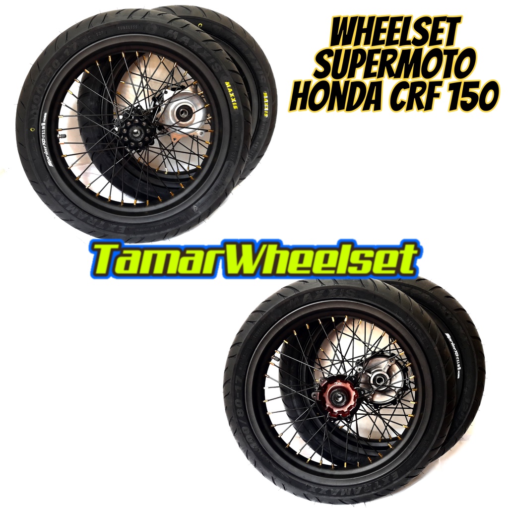 wheelset crf supermoto 300/350 ban maxxis baru ring 17
