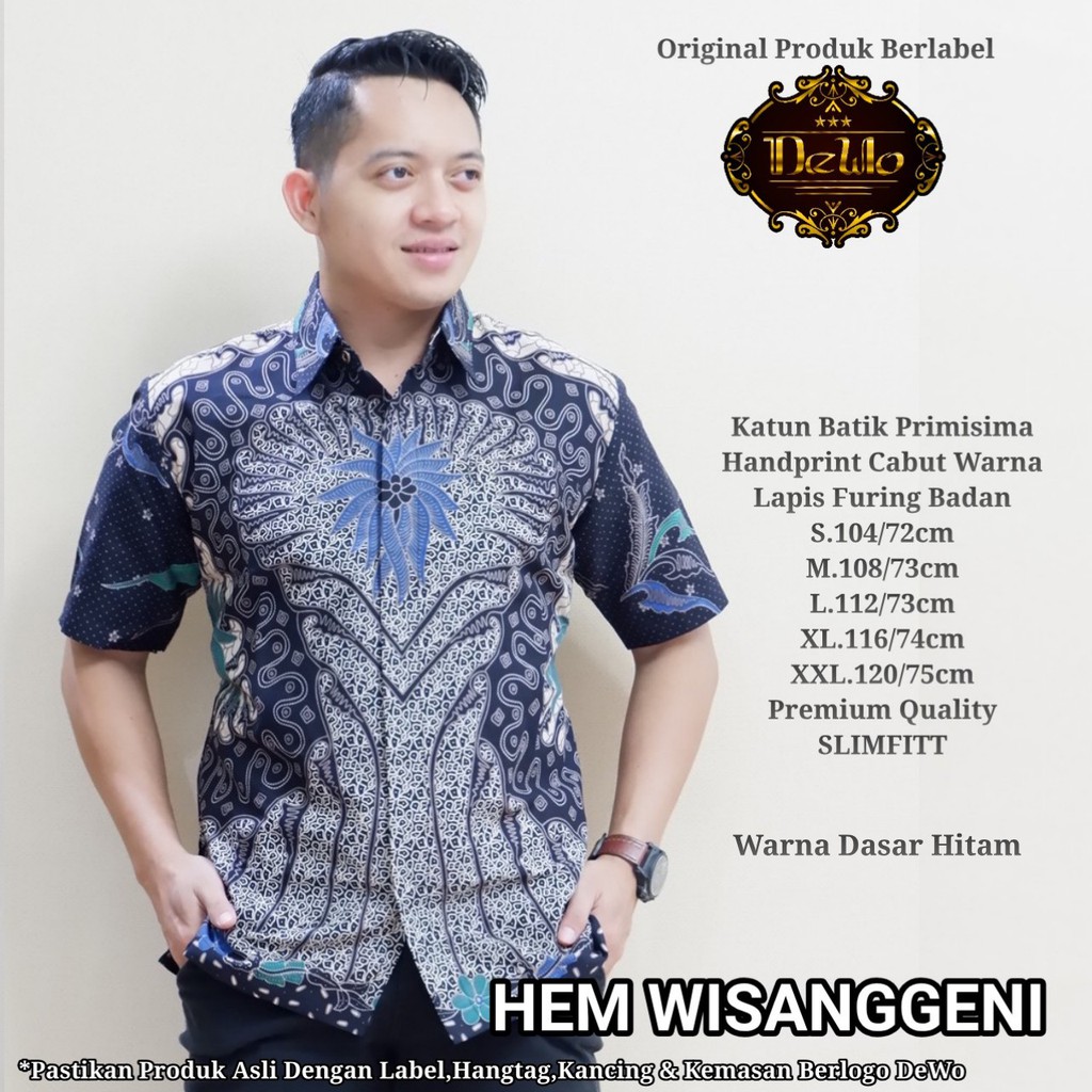 WISANGGENI DEWO BATIKSOLOAMANAH KEMEJA BAJU BATIK PRIA SOLO LENGAN PENDEK PANJANG LAPIS FURING ATASAN BATIK PREMIUM MODERN KATUN HALUS GENDEWA DAMAR HITAM PRABA DEWO DAMAR DEWO SEMAR DEWARAJA ASMARALAYA RAGNALA DEWO ATMADEWA DEWANKA PARANG  GARUDHA GALA