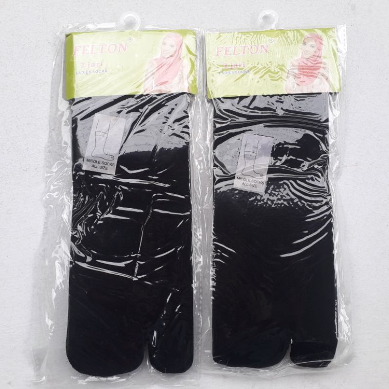 Kaos Kaki Stocking Jempol Tipis Polos Pendek Sedang Panjang Warna Hitam Untuk Wanita