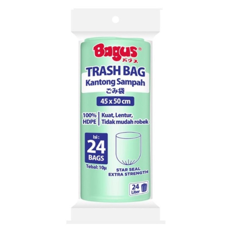 BAGUS Trash Bag (Kantong Sampah Roll) 45x50cm