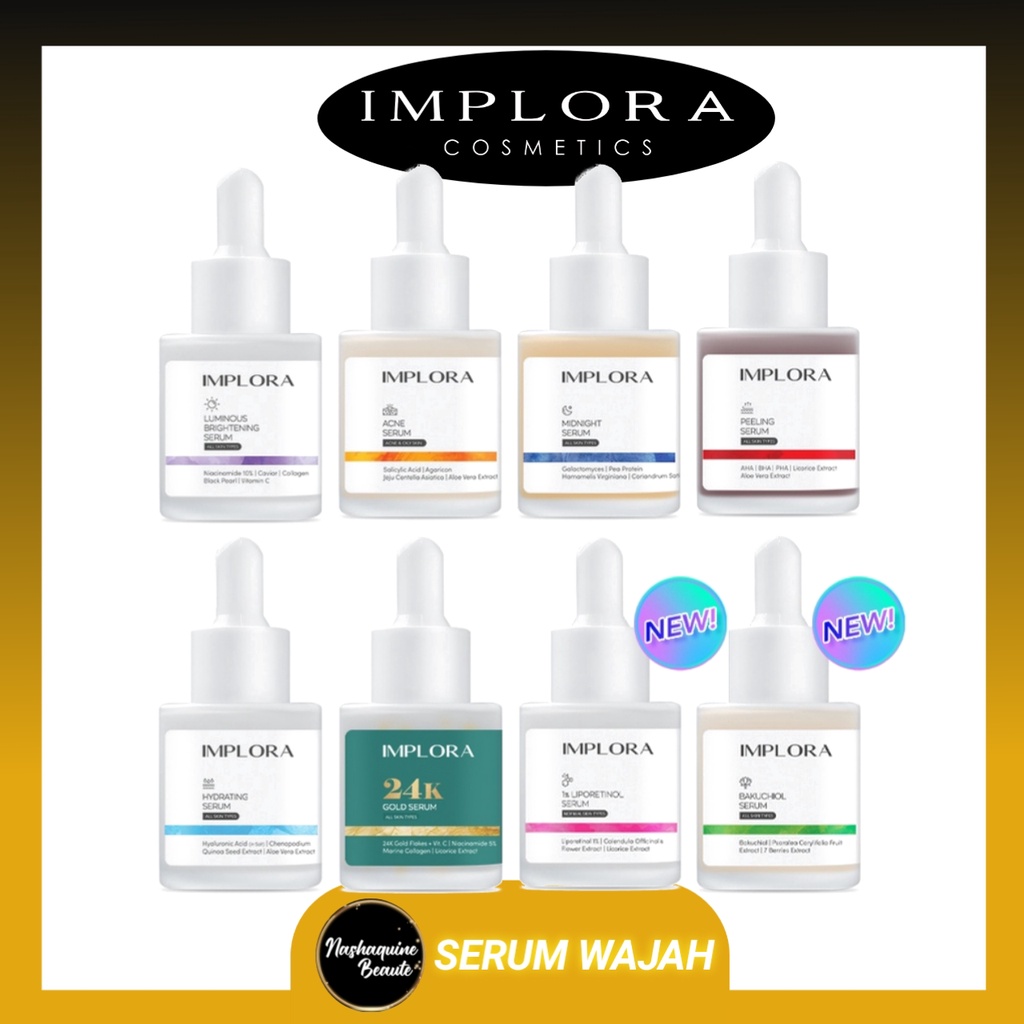 BPOM IMPLORA Serum Wajah - Acne Luminous Midnight Peeling Serum Hydrating